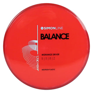 Axiom Disc Golf Neutron Balance Simon Lizotte Edition Midrange 5/5/0/2 Red/Red Blend 176 grams