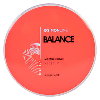 Axiom Disc Golf Neutron Balance Simon Lizotte Edition Midrange 5/5/0/2 Light Red/White Lavender 177 grams