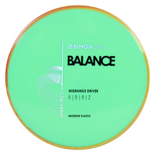 Axiom Disc Golf Neutron Balance Simon Lizotte Edition Midrange 5/5/0/2 Green/Yellow Orange 177 grams