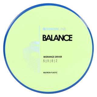 Axiom Disc Golf Neutron Balance Simon Lizotte Edition Midrange 5/5/0/2 Pastel Yellow/Navy 169 grams