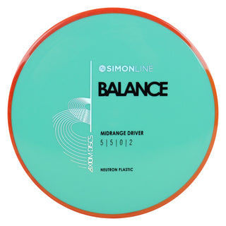 Axiom Disc Golf Neutron Balance Simon Lizotte Edition Midrange 5/5/0/2 Teal/Orange Blend 168 grams
