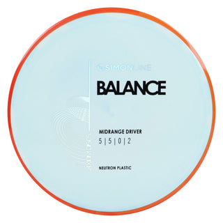 Axiom Disc Golf Neutron Balance Simon Lizotte Edition Midrange 5/5/0/2 Powder Blue/Red Orange 169 grams