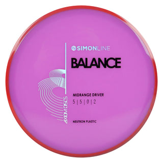 Axiom Disc Golf Neutron Balance Simon Lizotte Edition Midrange 5/5/0/2 Purple/Red Blend 176 grams