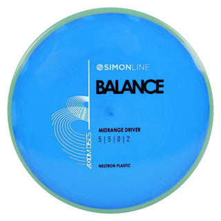 Axiom Disc Golf Neutron Balance Simon Lizotte Edition Midrange 5/5/0/2 Blue/Sage 174 grams