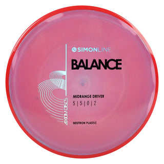 Axiom Disc Golf Neutron Balance Simon Lizotte Edition Midrange 5/5/0/2 Light Red Blend/Red 170 grams
