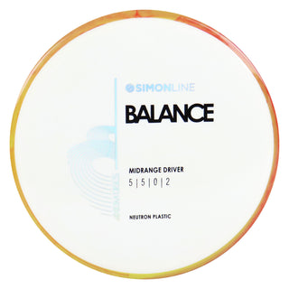 Axiom Disc Golf Neutron Balance Simon Lizotte Edition Midrange 5/5/0/2 White/Orange Red 177 grams