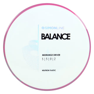 Axiom Disc Golf Neutron Balance Simon Lizotte Edition Midrange 5/5/0/2 White/Pink Teal 176 grams
