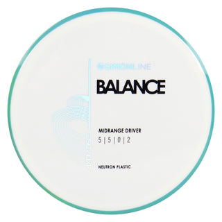 Axiom Disc Golf Neutron Balance Simon Lizotte Edition Midrange 5/5/0/2 White/Aqua Yellow 177 grams