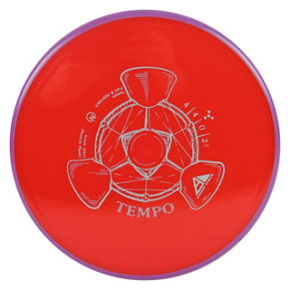 Axiom Disc Golf Neutron Tempo Putter 4/4/0/2.5 Red/Purple 174 grams