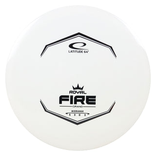 Latitude 64 Disc Golf Royal Grand Fire Midrange Disc 5/3/0/3 White/Black 177 grams