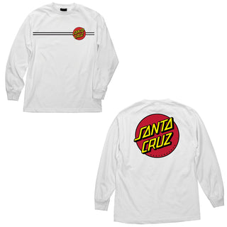 Santa Cruz Longsleeve Shirt Classic Dot White