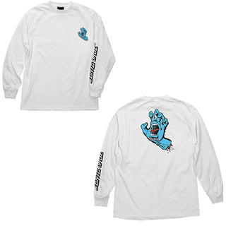 Santa Cruz Longsleeve Shirt Screaming Hand White