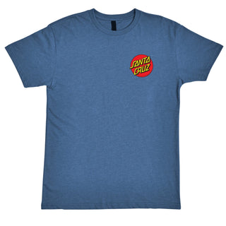 Santa Cruz Shirt Classic Dot Chest Heather Cool Blue