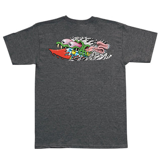 Santa Cruz Skateboard T-Shirt Meek Concrete Slasher Dark Grey Heather