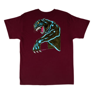 Santa Cruz Skateboards Shirt Natas Sketch Panther Maroon
