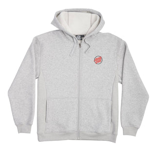 Santa Cruz Skateboards Hoody Breaker Dot Zip Heather Grey