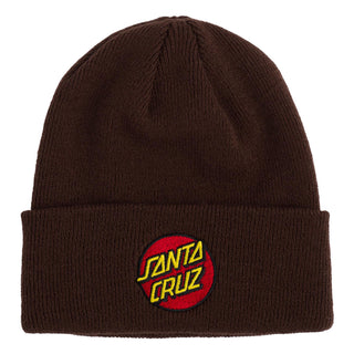Santa Cruz Skateboard Beanie Classic Dot Long shoreman Dark Brown OS