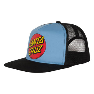 Santa Cruz Skateboard Hat Classic Dot Mesh Trucker Carolina Blue OS