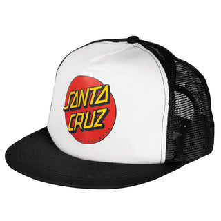 Santa Cruz Hat Classic Dot Mesh Trucker Black/White Cap