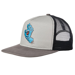 Santa Cruz Skateboards Hat Screaming Hand Front Mesh Trucker Grey/Charcoal/Black