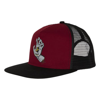 Santa Cruz Skateboard Hat Screaming Hand Mesh Trucker Burgundy/Grey/Gold OS