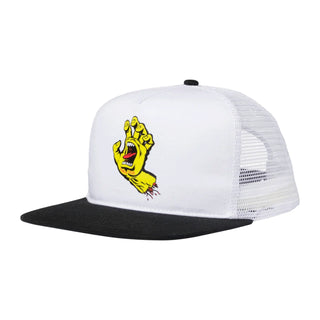 Santa Cruz Hat Screaming Hand Front Mesh Trucker White/White