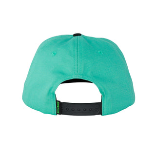 Slime Balls Skateboard Wheels Hat Speed Freak Snapback Teal/Black