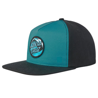 Santa Cruz Skateboard Hat Wave Dot Snapback Aqua/Black  OS