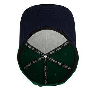 Santa Cruz Skateboards Hat Wave Dot Snapback Mid Forest/Navy