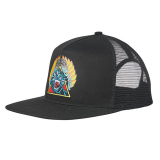 Santa Cruz Skateboards Hat Natas Screaming Panther Mesh Trucker Black