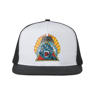 Santa Cruz Skateboards Hat Natas Screaming Panther Mesh Trucker Black/White