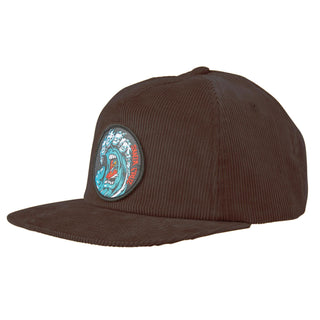 Santa Cruz Skateboards Hat Screaming Wave Strapback Brown