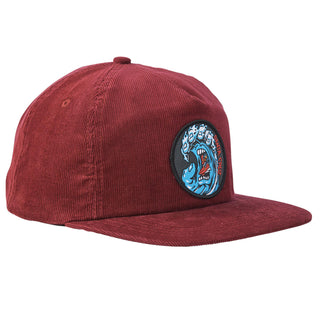 Santa Cruz Skateboards Hat Screaming Wave Strapback Maroon OS