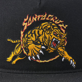 Santa Cruz Skateboards Hat Salba Tiger Snapback Black OS