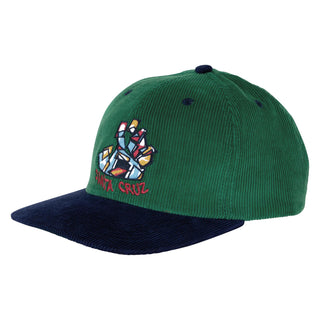 Santa Cruz Skateboards Hat Scratched Snapback Green/Navy