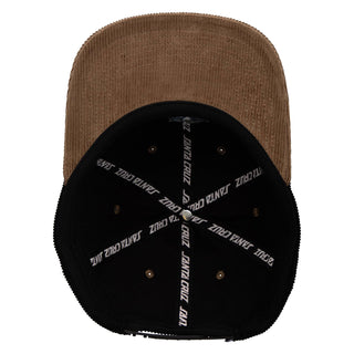 Santa Cruz Skateboards Hat Scratched Snapback Black/Dusty Brown