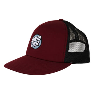 Santa Cruz Skateboards Hat Cruz Embroidered Mesh Trucker Maroon/Slate