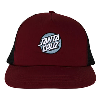 Santa Cruz Skateboards Hat Cruz Embroidered Mesh Trucker Maroon/Slate