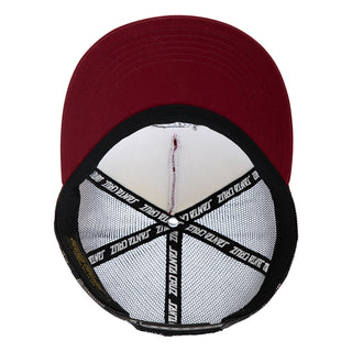 Santa Cruz Skateboards Hat Cruz Embroidered Mesh Trucker Maroon/Slate