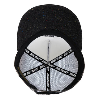 Santa Cruz Skateboards Hat Cruz Embroidered Mesh Trucker Black Speckle