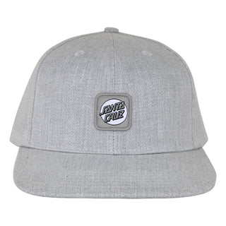 Santa Cruz Skateboards Hat Cruz Label Snapback Heather Grey/White/Silver
