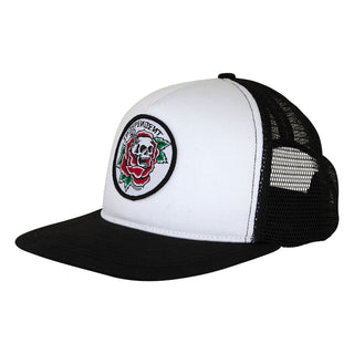 Independent Trucks Hat Dressen Skull Rose Snapback White/Black
