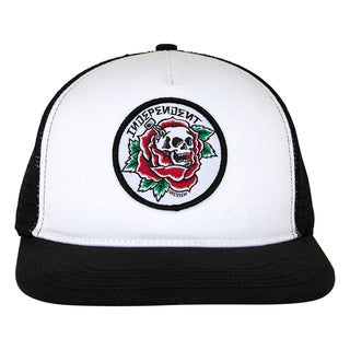 Independent Trucks Hat Dressen Skull Rose Snapback White/Black