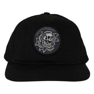 Independent Trucks Hat Dressen Skull Rose Snapback Black