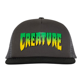 Creature Skateboards Hat Logo Mesh Trucker Charcoal/Black
