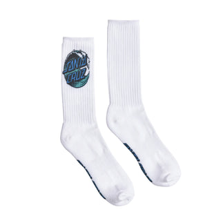 Santa Cruz Socks Wave Dot Crew White
