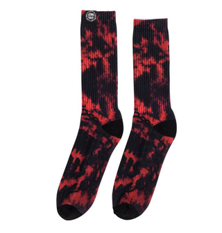 Slime Balls Skateboard Wheels Socks Mono Splat Crew Red/Black Wash