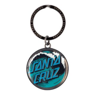 Santa Cruz Skateboards Key Chain Wave Dot Dark Gunmetal