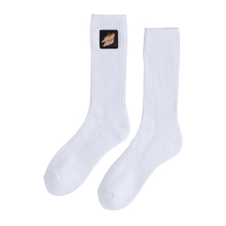 Santa Cruz Skateboards Socks Flamed Not a Dot White