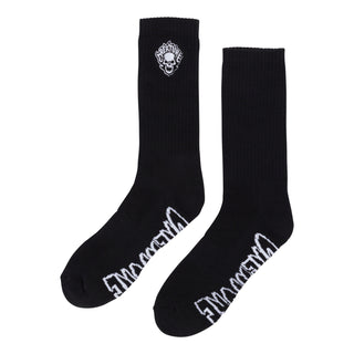 Creature Skateboards Socks Bonehead Flame Crew Black